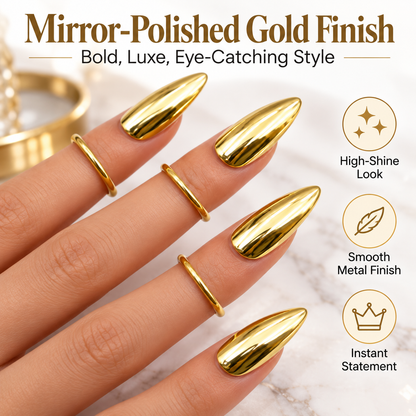 💍Metal Fingertip Nail Ring ✨Fashion Nail Jewelry Accessory🍀