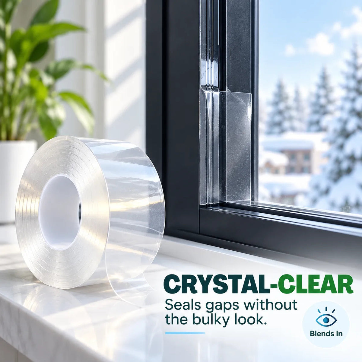 Clear Weather Sealing Tape – Waterproof Window & Door Gap Seal❄️