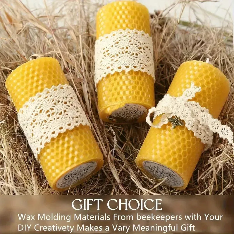 🌈DIY Beeswax Candle Making Kit (12-Piece Set) – Create Your Own Cozy Glow!✂️
