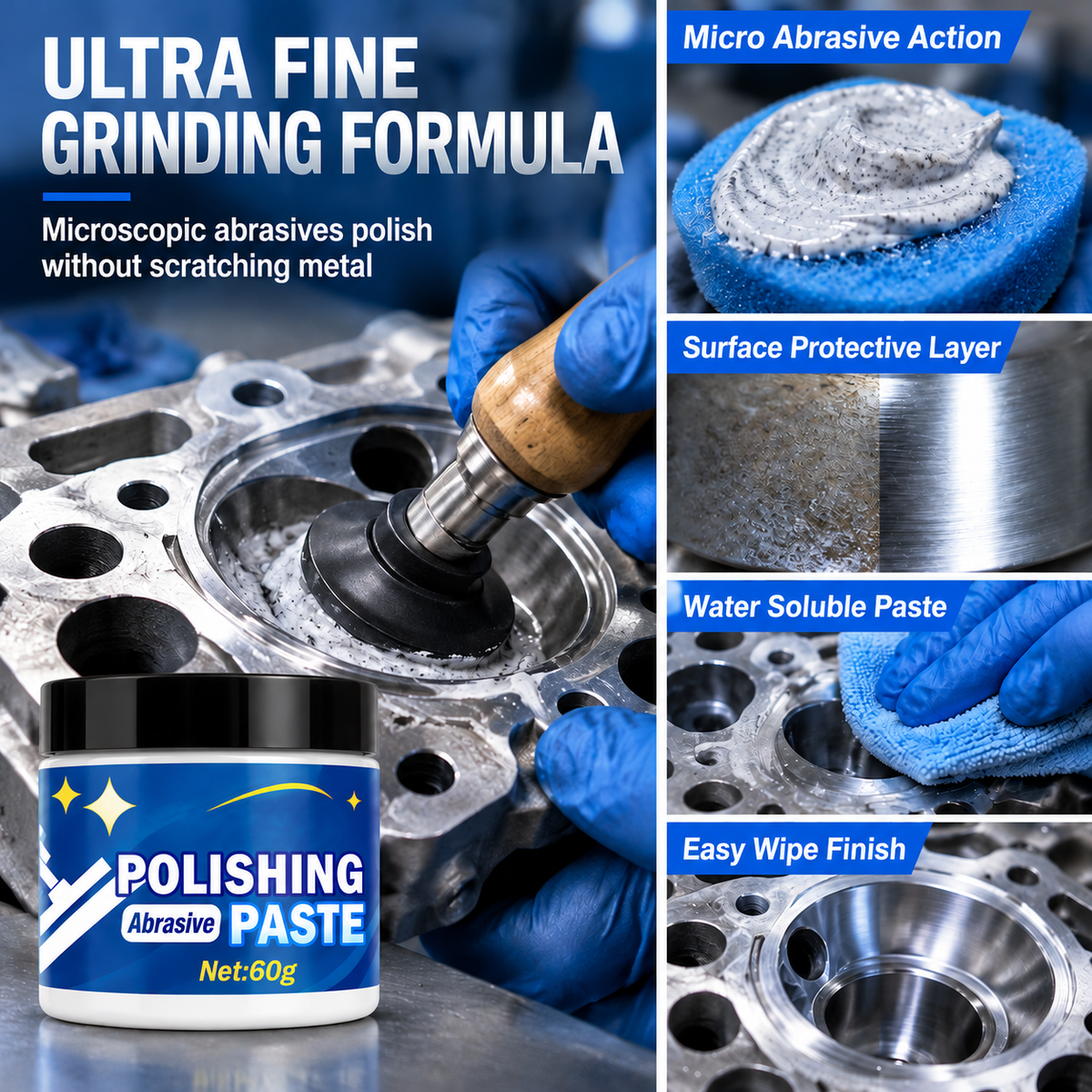 ✨ Metal Polishing Paste with Sponge⏳