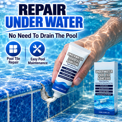 🔧 Pool Tile Repair Adhesive-Fix Loose & Cracked Tiles🍀