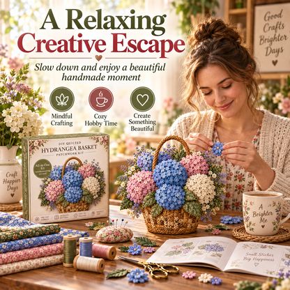 🌸Floral Basket Patchwork DIY Kit🍀