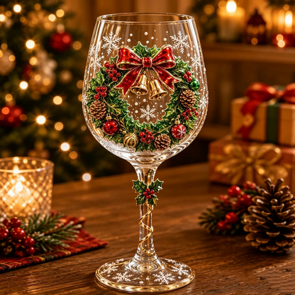 🔥 LLimited-Time Christmas 49% OFF 🥂Christmas 3D Wine Glass Collection Gift Box Set ✨