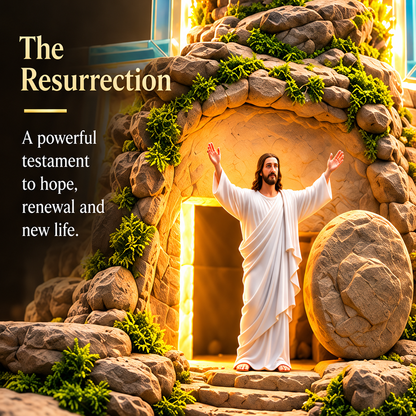 🙏✝️ The Story of Jesus LED Cross Lamp ✨ 6 Biblical Scenes & Meaningful Christian Gift❄️