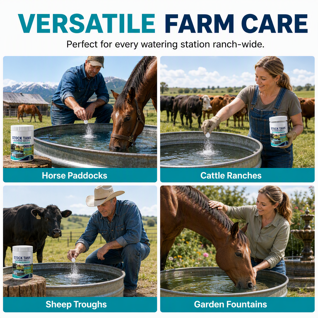 Fast-Dissolving Livestock Water Tank Cleaning Tablets🍀