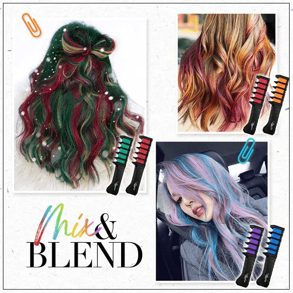 🎁Limited Time Discount🔥Temporary Hair Dye Chalk Comb- Cruelty Free