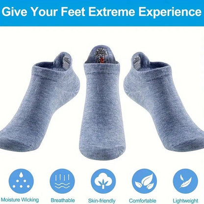 Non-Slip Smiley Tab Socks