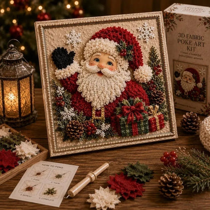 🎄 3D Christmas Fabric Poke Art Kit