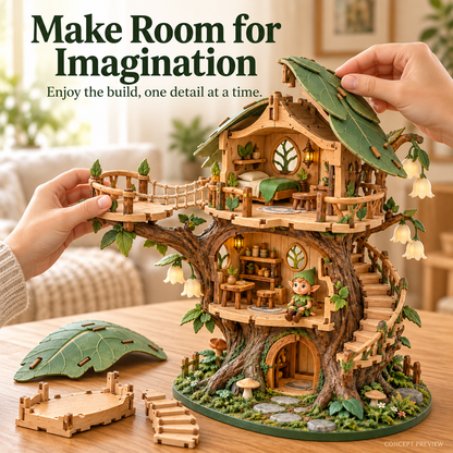 Enchanted Treehouse – DIY Miniature Fairy House Play set✨