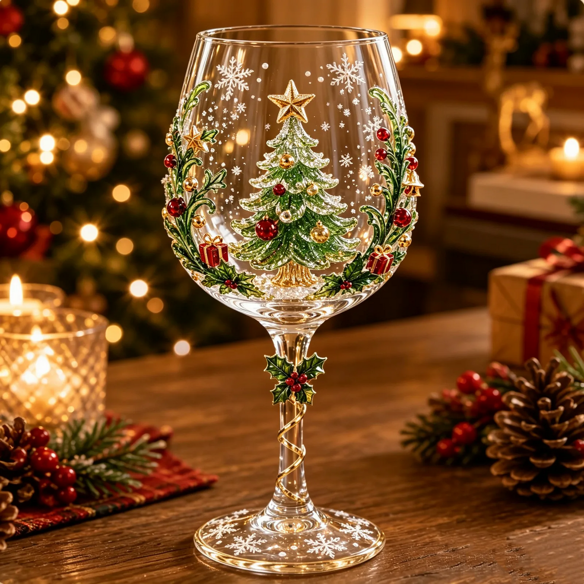 🔥 LLimited-Time Christmas 49% OFF 🥂Christmas 3D Wine Glass Collection Gift Box Set ✨