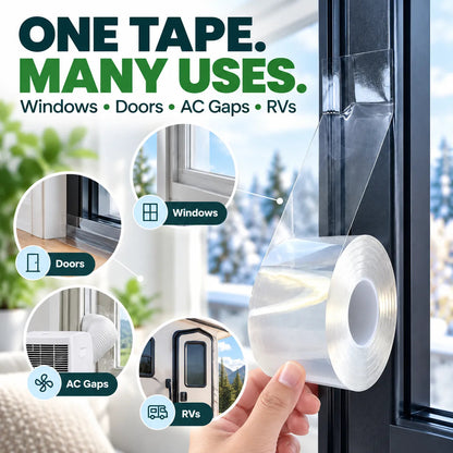 Clear Weather Sealing Tape – Waterproof Window & Door Gap Seal❄️