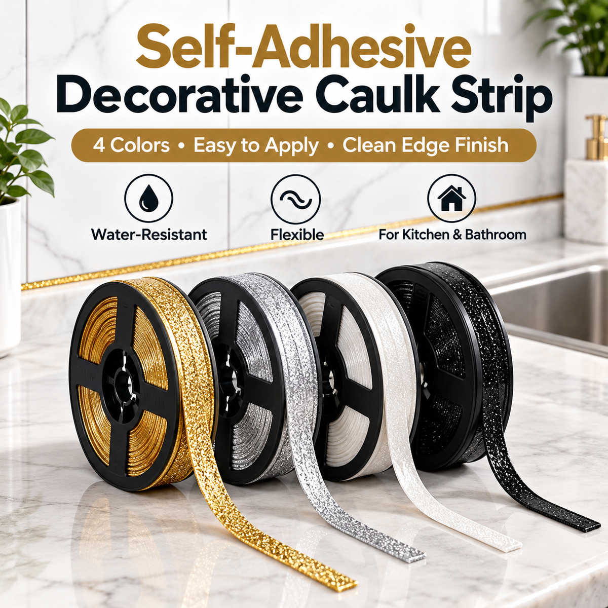 ⏳Time-Limited Special⏰Anti-mould adhesive tape for ceramic tiles (8mm*6m)🧱🍀