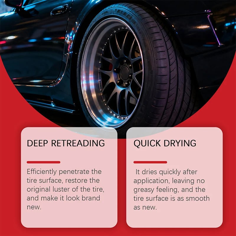 ✨ Tire Shine Balm with Sponge – Deep Black Tire Finish