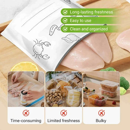 Reusable Foil Zip Lock Vacuum Food Storage Bag(Pack of 20)