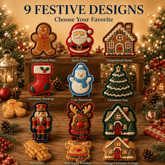 🎄Only $9.99 Last Day Promotion!🍪Christmas Baking Moulds – 9 Festive Designs 🎄
