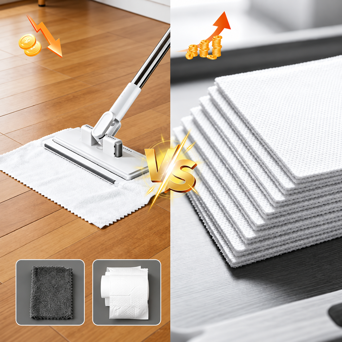 🧹 One-Click Lazy Mop – Drop the Dirty Cloth Without Touching It 🙌❄️