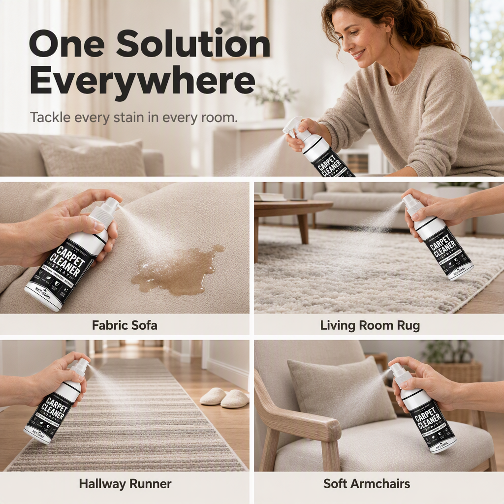 ✨ Carpet & Upholstery Cleaner Spray – Lifts Stains & Neutralizes Odors❄️