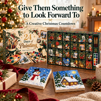 🎄 24 Days of Painting Advent Calendar – Christmas DIY Art Kit 🎨✨