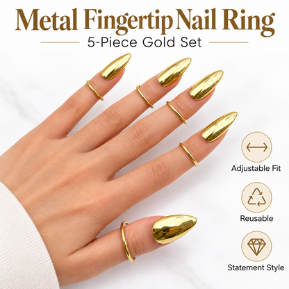 💍Metal Fingertip Nail Ring ✨Fashion Nail Jewelry Accessory🍀