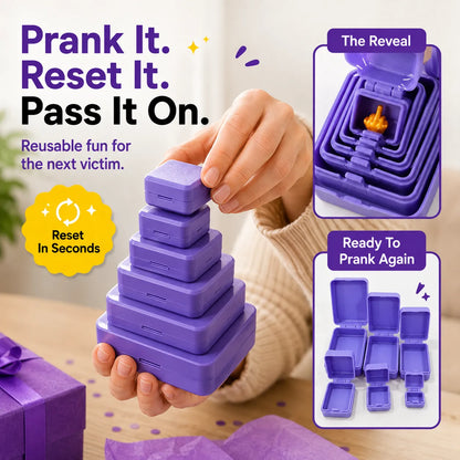 🎁 6-Layer Nesting Prank Gift Box | Pick Your Surprise: Middle Finger, Spider or Number 67