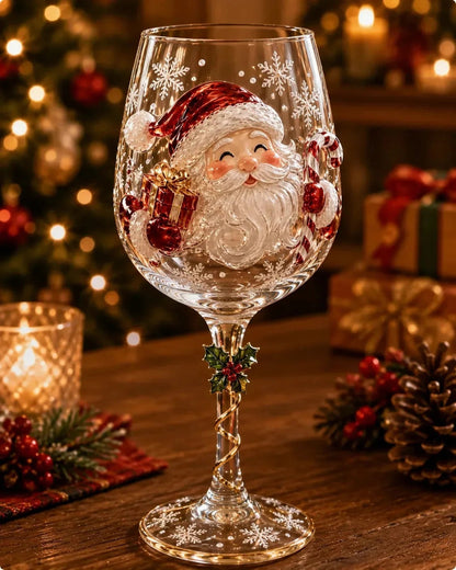 🔥 LLimited-Time Christmas 49% OFF 🥂Christmas 3D Wine Glass Collection Gift Box Set ✨