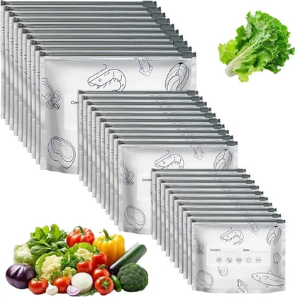 Reusable Foil Zip Lock Vacuum Food Storage Bag(Pack of 20)