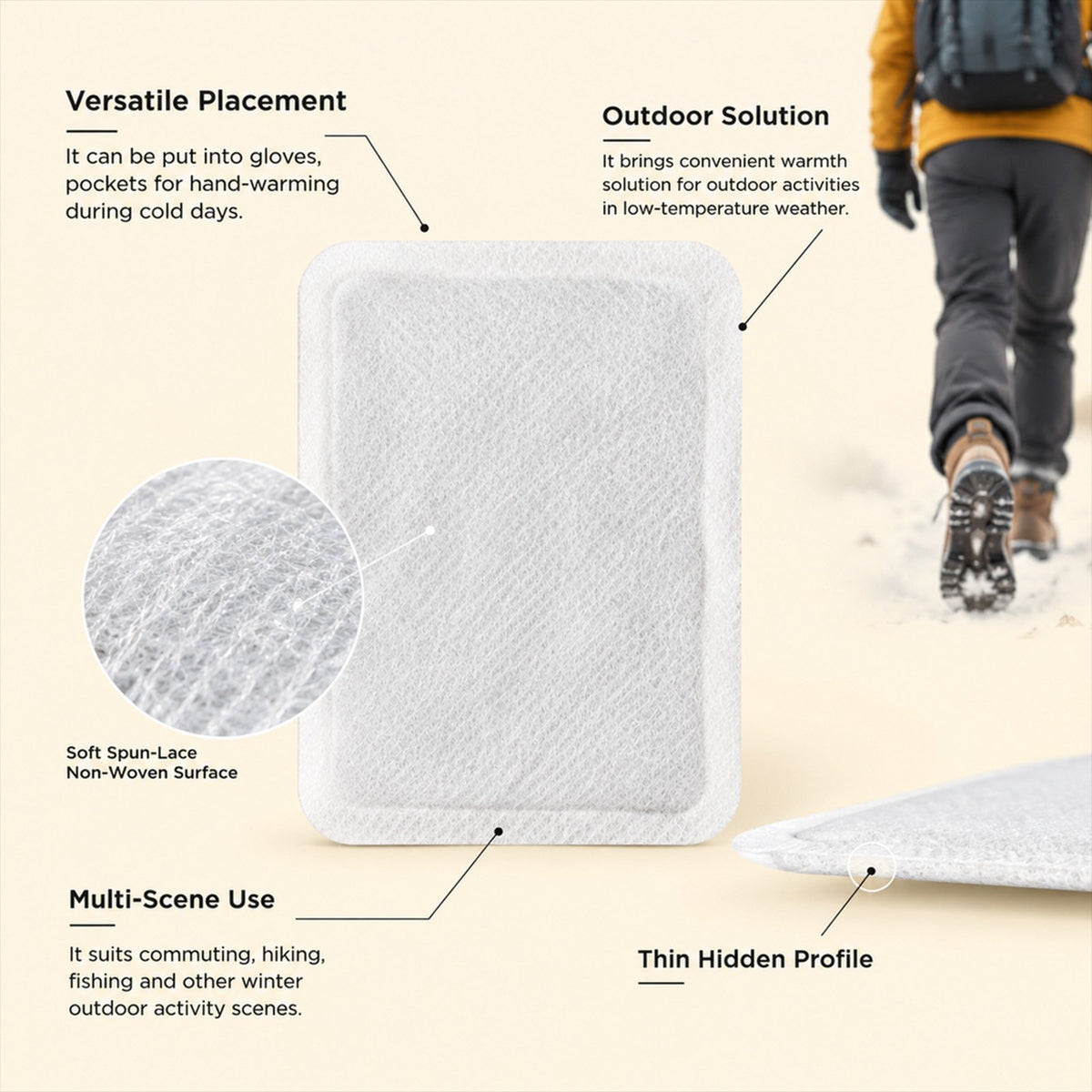 ✨10Pcs Self Heating Foot Warmers 🧦Winter Foot Cold Protection Patch Long Lasting Warm Pad for Hiking & Commuting