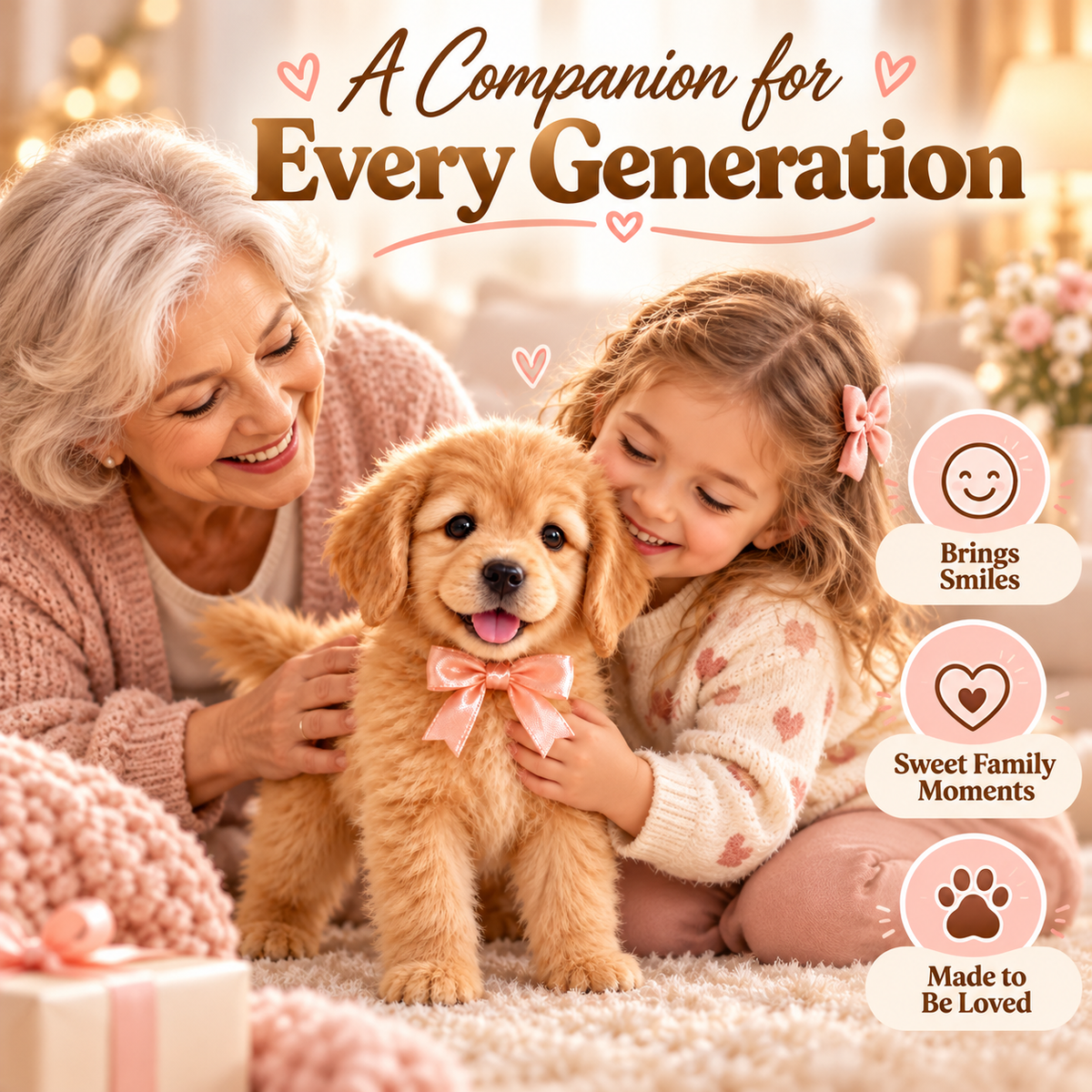 🐕49% OFFGolden Buddy™ 🐾 Realistic Robot Golden Retriever Puppy❄️
