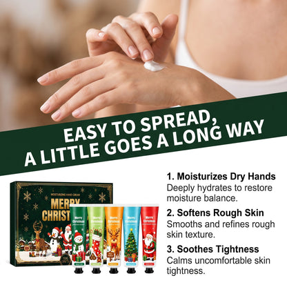 🎄 50% OFF – Merry Christmas Hand Cream Gift Set™ | 5 Festive Scents 🎁
