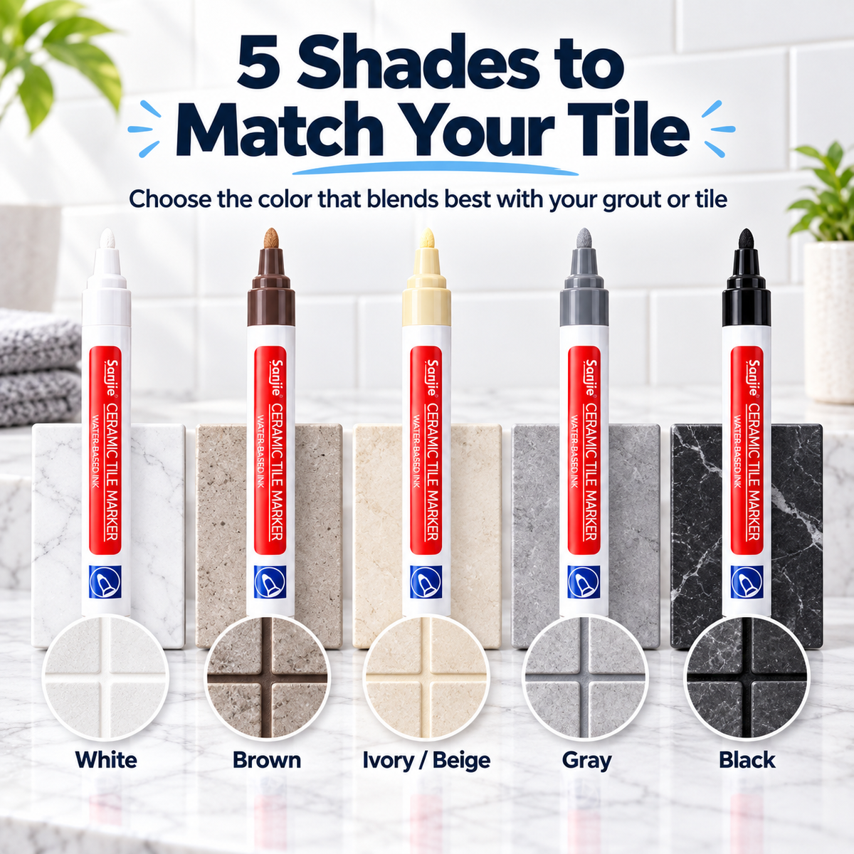 🔥Anti-mould and waterproof joint pen for ceramic tiles🍀