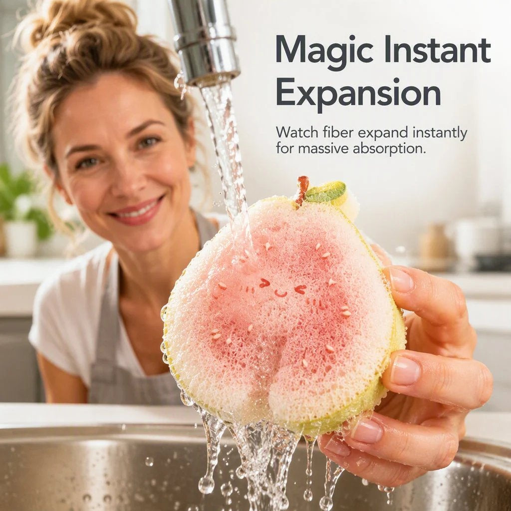🥗✨Cute fruit-shaped dishwashing sponge brush⏳