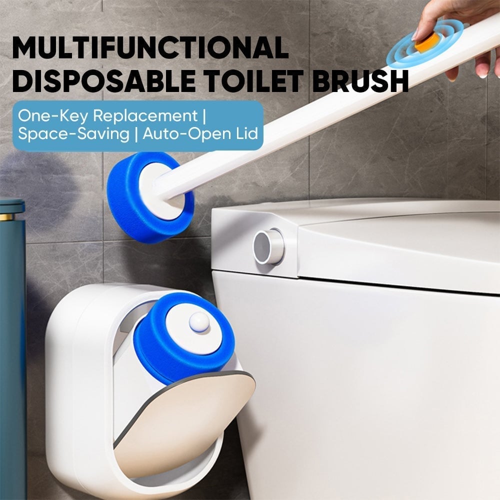 Hands-Free Flip-Top Disposable Toilet Brush⏳