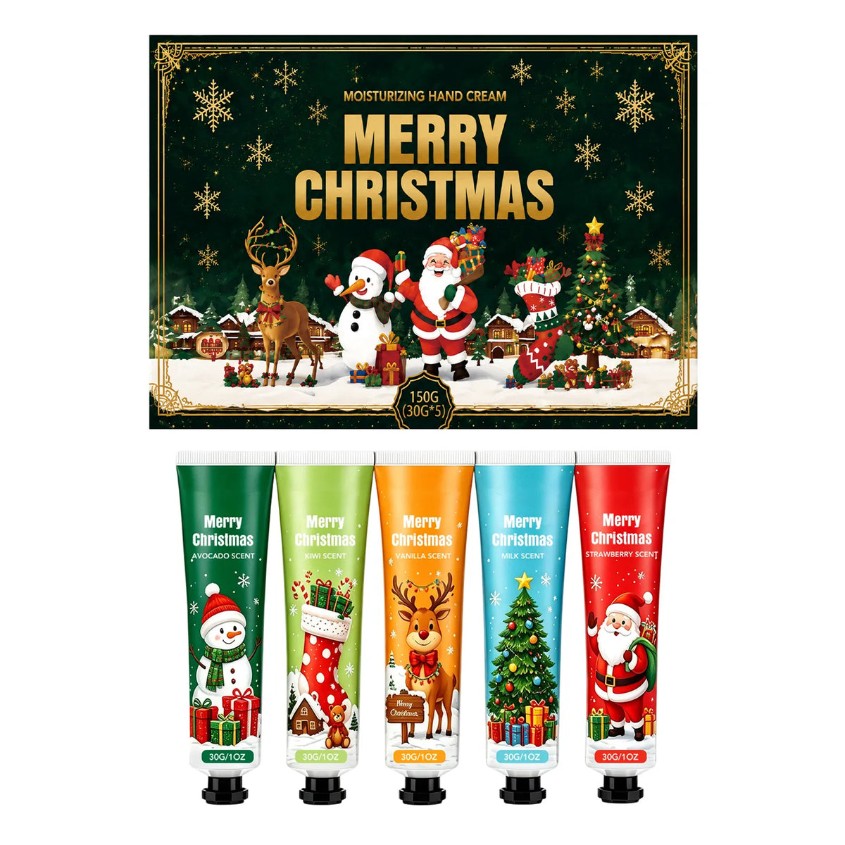 Christmas Hand Cream Gift Set Hand Cream for Women Scented Hand Lotion for Dry Cracked Hands Moisturizing Hand Care Cream Travel Size