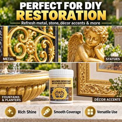 💥HOT SALE🔥Water-Based Weather-Resistant Gold Paint🍀