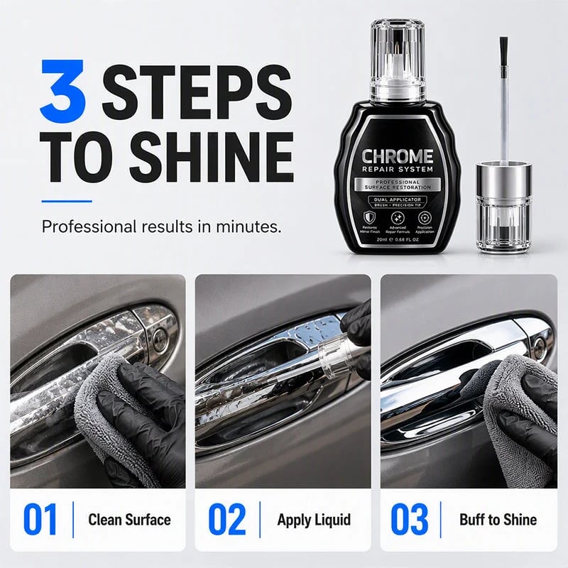 ✨ Chrome Shine Restorer Pen – Refresh Dull Metal & Bring Back the Shine❄️