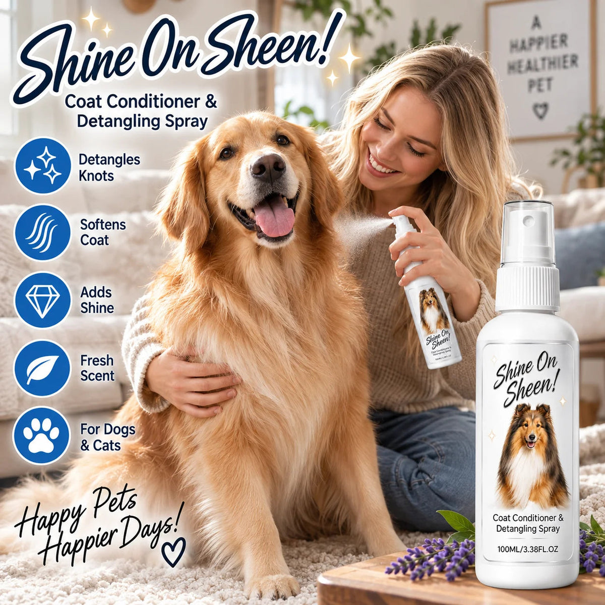 🥳HOT SALE🥳💞50K+ SOLD! Loosens knots, softens & shines. Stress-free grooming – grab yours! ✅❄️