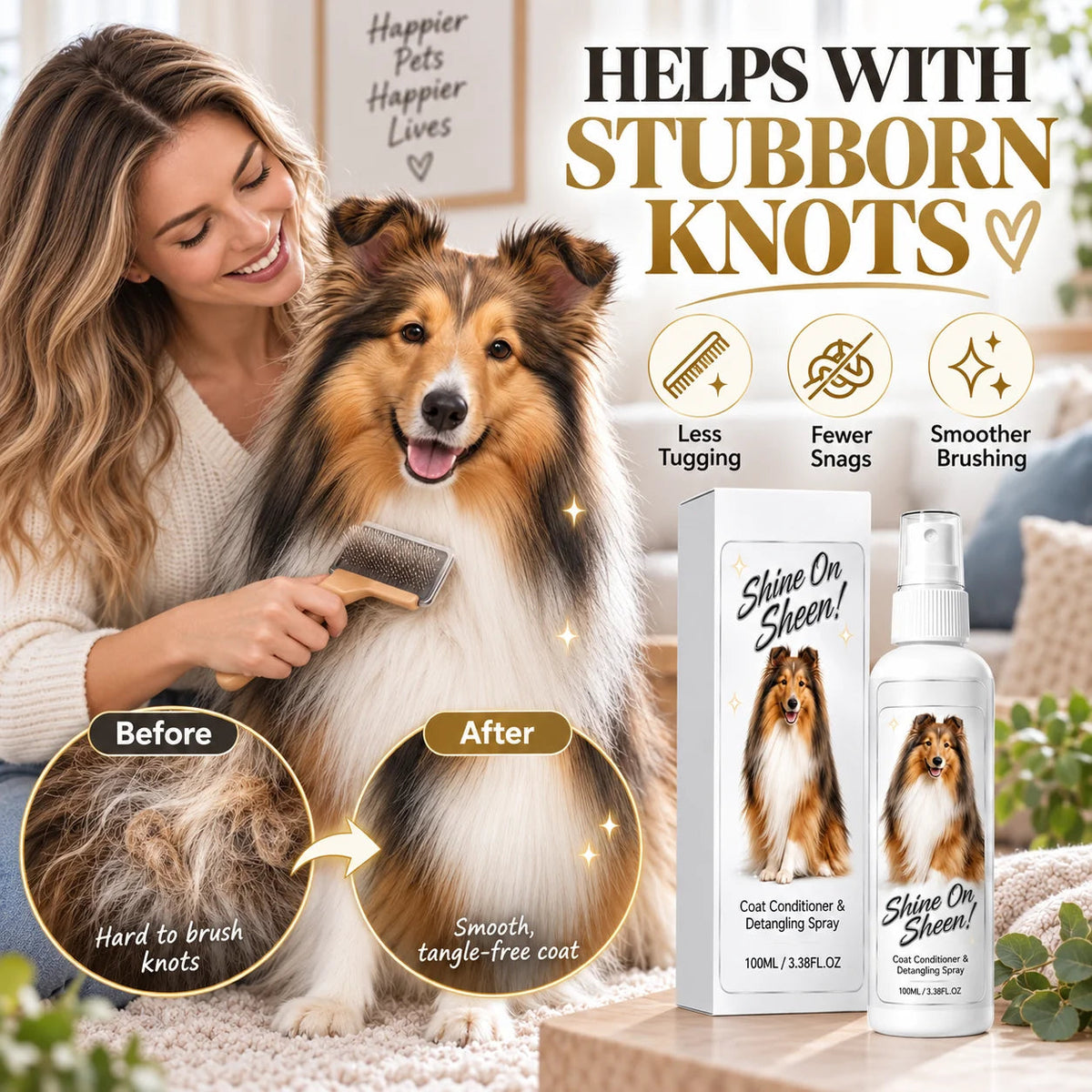 🥳HOT SALE🥳💞50K+ SOLD! Loosens knots, softens & shines. Stress-free grooming – grab yours! ✅❄️