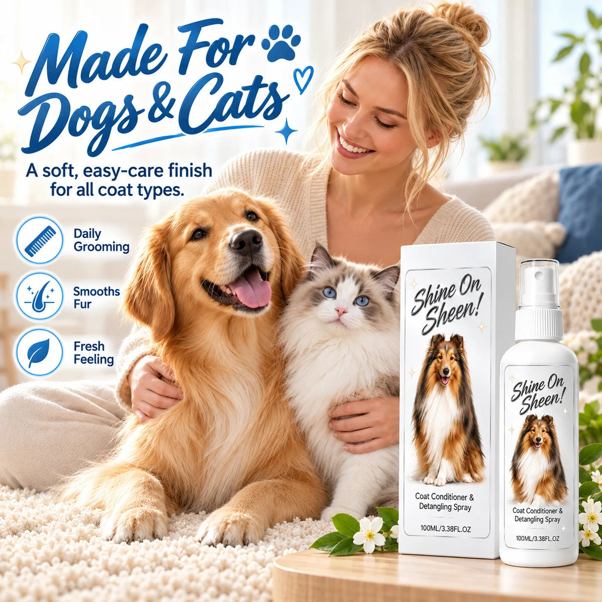 🥳HOT SALE🥳💞50K+ SOLD! Loosens knots, softens & shines. Stress-free grooming – grab yours! ✅❄️
