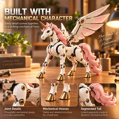 ✨ 2-in-1 Transforming Mechanical Unicorn Egg🦄 – Winged Fantasy Figure