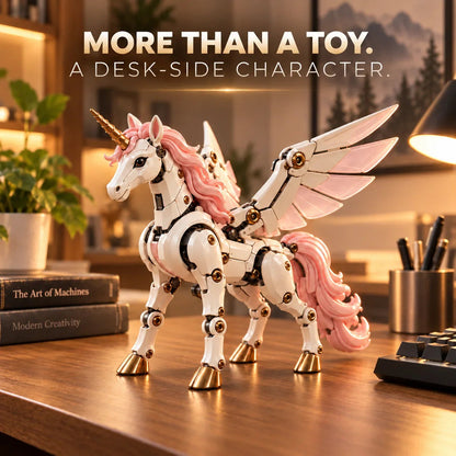 ✨ 2-in-1 Transforming Mechanical Unicorn Egg🦄 – Winged Fantasy Figure