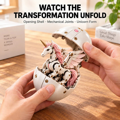 ✨ 2-in-1 Transforming Mechanical Unicorn Egg🦄 – Winged Fantasy Figure