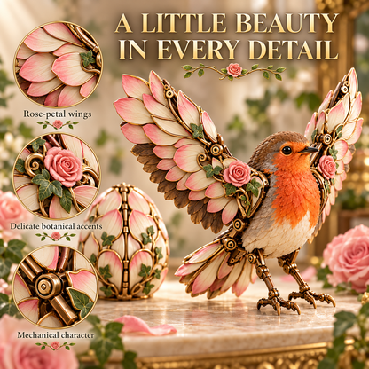 🌹🐦 Rosewing Robin – 2-in-1 Rose Egg to Mechanical Bird Transforming Figure