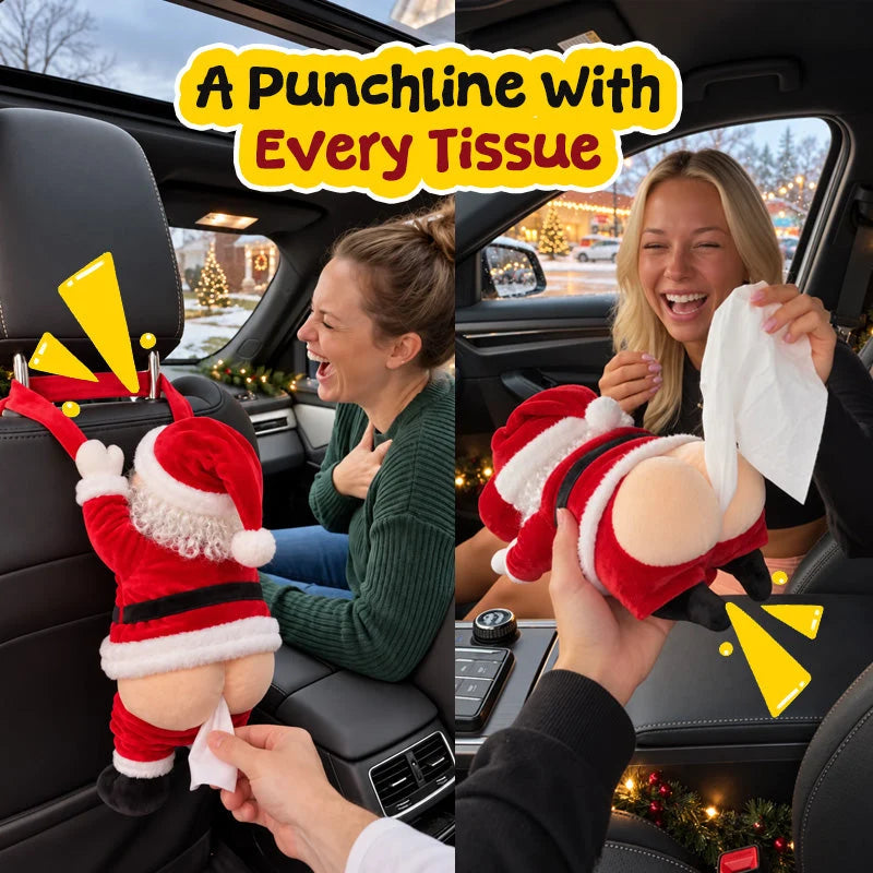 🎁 50% OFF ❤️Funny Santa Butt Tissue Box