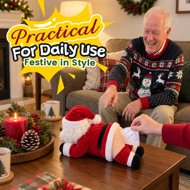 🎁 50% OFF ❤️Funny Santa Butt Tissue Box