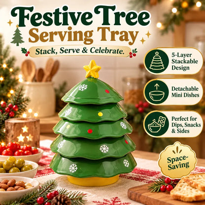 🎁LAST DAY 49% OFF🎁5-Layer Christmas Tree Serving Tray - Green