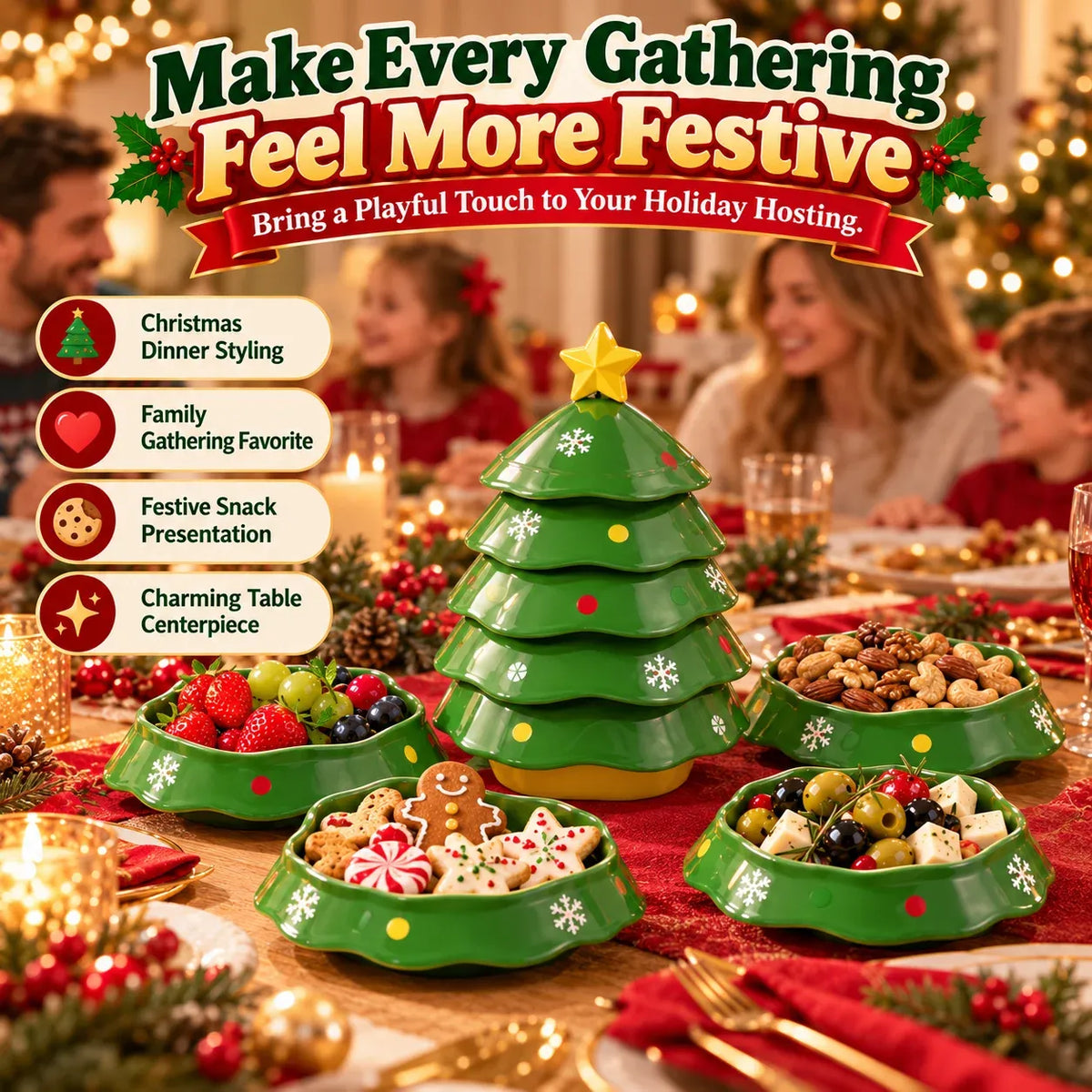 🎁 49% OFF -5-Layer Christmas Tree Serving Tray