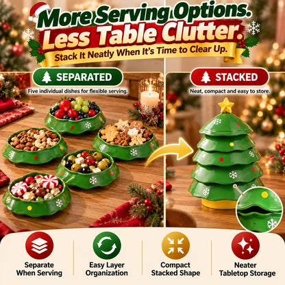 🎁LAST DAY 49% OFF🎁5-Layer Christmas Tree Serving Tray - Green