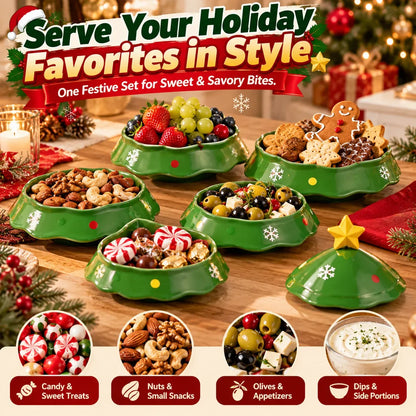 🎁LAST DAY 49% OFF🎁5-Layer Christmas Tree Serving Tray - Green