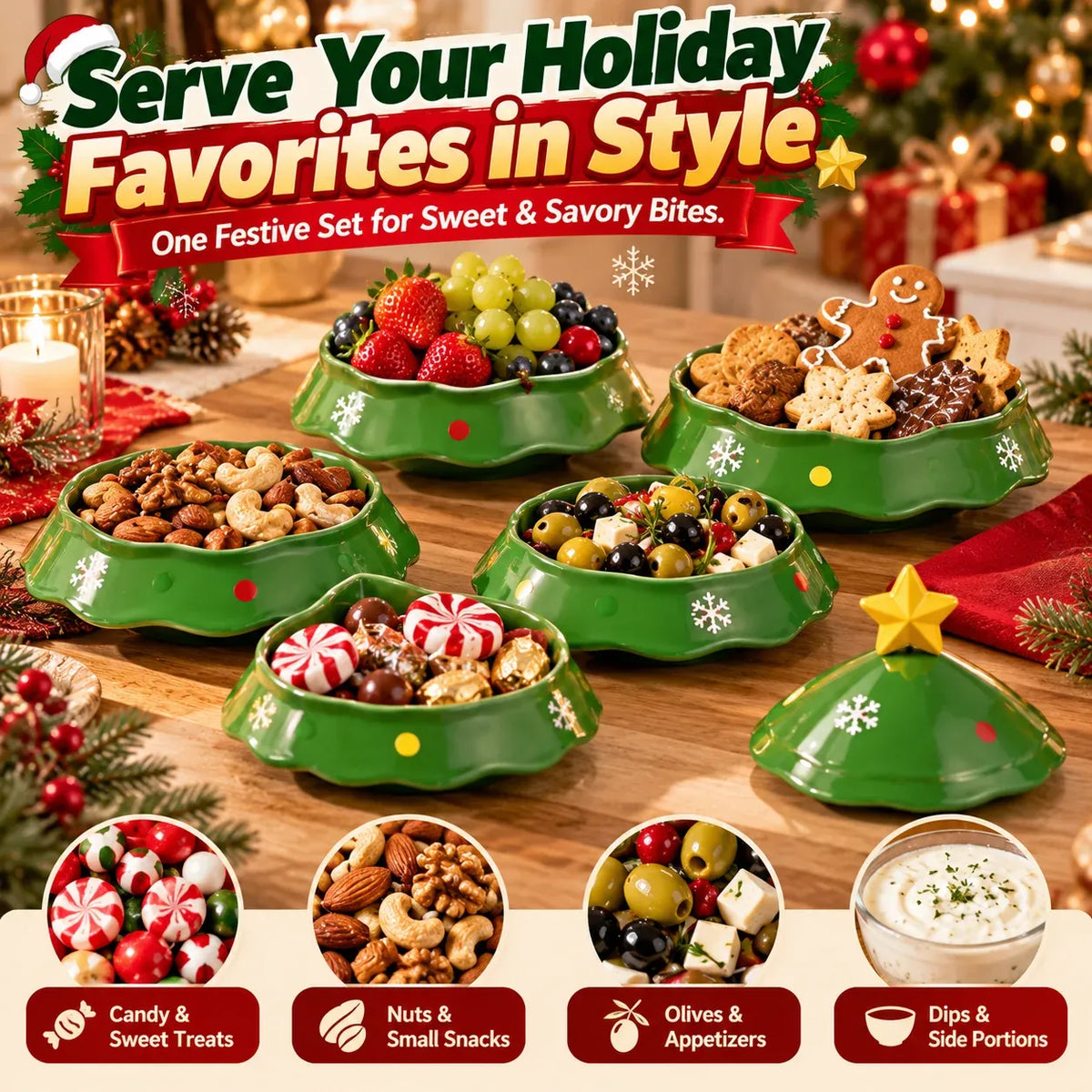 🎁 49% OFF -5-Layer Christmas Tree Serving Tray