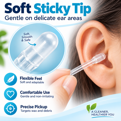 ✨ Soft-Tip Sticky Ear Cleaner™ – Gentle Ear Care Tool for Everyday Use🍀